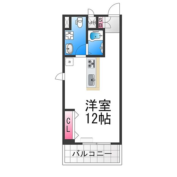 ＴＫアンバーコート中百舌鳥 ｜大阪府堺市北区百舌鳥梅町１丁(賃貸マンション1R・9階・29.32㎡)の写真 その2