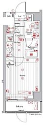 PREMIUMCUBE広尾 1Kの間取図画像
