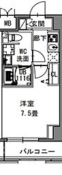 S-RESIDENCE新御徒町West 1Kの間取図画像