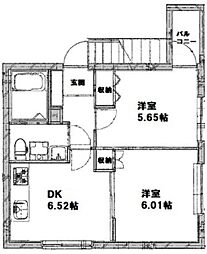 アーバンステージ月島 2DKの間取図画像