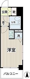 ニックアーバンスピリッツ川崎 ワンルームの間取図画像