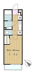 リブリ・ホルテンズィー 1Kの間取図画像