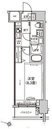 ルフレ赤羽サウス 1Kの間取図画像