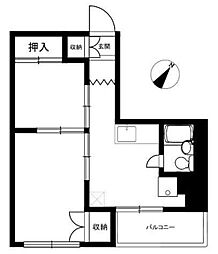サーラ川口128 2DKの間取図画像
