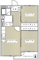 ベルビュー湘南 2LDKの間取図画像