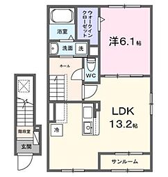 フォンテ リチェッタ 1LDKの間取図画像