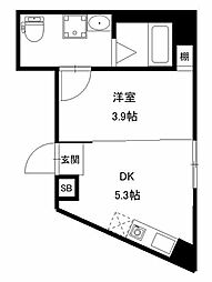 葛飾区四つ木4丁目マンション 1DKの間取図画像