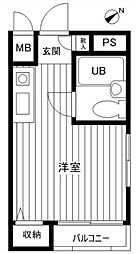 トーシンフェニックス永福町 ワンルームの間取図画像