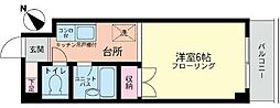 パークハイツ鈴木 1Kの間取図画像