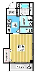 キャッスルヴィラセレスト 1Kの間取図画像