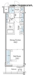 Urbanex深川住吉 1DKの間取図画像