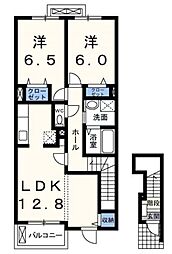 レイングレース1 2LDKの間取図画像