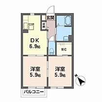 スカイプラザ 105 ｜ 宮城県柴田郡大河原町字町32-1（賃貸アパート2DK・1階・44.00㎡） その2