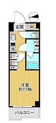ルーブル西高島平 1Kの間取図画像