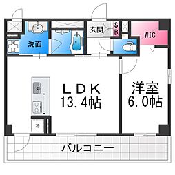 ココパーチェ新金岡 1LDKの間取図画像