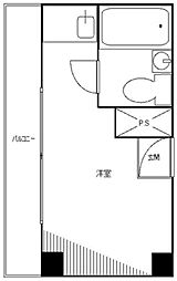 JR中央線 御茶ノ水駅 徒歩9分の賃貸マンション 8階ワンルームの間取り