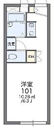 レオパレス国立東 1Kの間取図画像