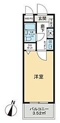 ライオンズマンション大島第2 ワンルームの間取図画像