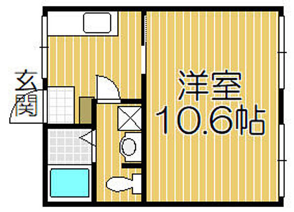 ウエストサイド 2A｜福岡県古賀市花見東７丁目(賃貸アパート1K・2階・30.30㎡)の写真 その2