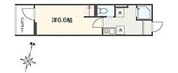 MELLAS南浦和V 1Kの間取図画像