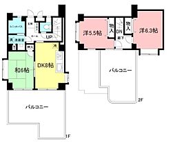 御殿山ハイツ 3DKの間取図画像