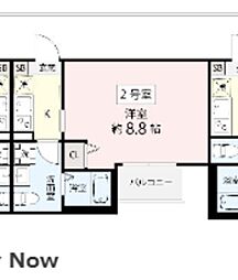 ソレイユM船橋 1Kの間取図画像