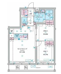 GENOVIA竹ノ塚 2LDKの間取図画像