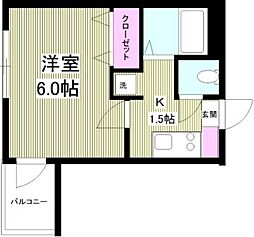 モン・シャトー中野新井館 1Kの間取図画像