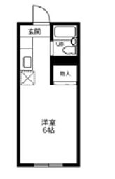 セントラルコーポN館 ワンルームの間取図画像