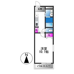 フジパレス高井田 1Kの間取図画像
