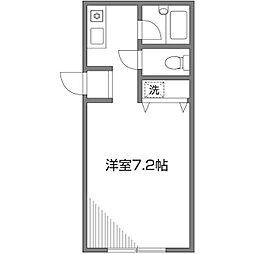 MODULOR都立家政 ワンルームの間取図画像