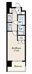 S-FORT蒔田公園 1Kの間取図画像