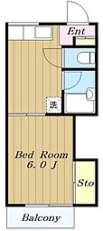 グリーンプラザイズミ 1DKの間取図画像
