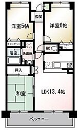 アンジェリーク 3LDKの間取図画像