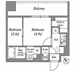 ACPResidence西巣鴨 2Kの間取図画像