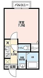 ヴィジオーネ西千葉 1Kの間取図画像