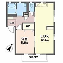 かれん A102 ｜ 新潟県新発田市東新町１丁目9-11（賃貸アパート1LDK・1階・46.15㎡） その2