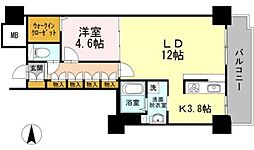 品川シーサイドビュータワー1 1LDKの間取図画像