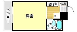 ハウスユマニテ今宿 ワンルームの間取図画像