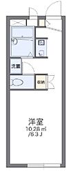レオパレスサンハイム2 1Kの間取図画像