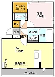 ラ・グランメール 1LDKの間取図画像