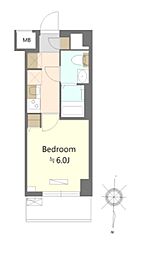ジェノヴィアお花茶屋2スカイガーデン 1Kの間取図画像