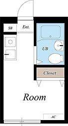 YKBAホーム野方 ワンルームの間取図画像