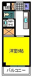 第8頼長ビル 1Kの間取図画像