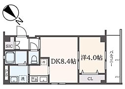 Noblesse横濱蒔田 1DKの間取図画像