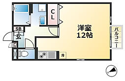 JR東海道・山陽本線 神戸駅 徒歩6分の賃貸アパート 2階ワンルームの間取り