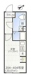 THE PARK EXIA 大崎 ワンルームの間取図画像