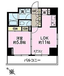 ベェルヴェル稲城 1LDKの間取図画像