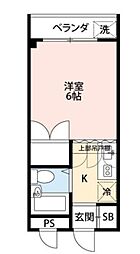 インフィニット狭山ケ丘 ワンルームの間取図画像