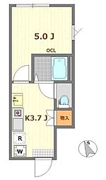 MK東武練馬 1Kの間取図画像